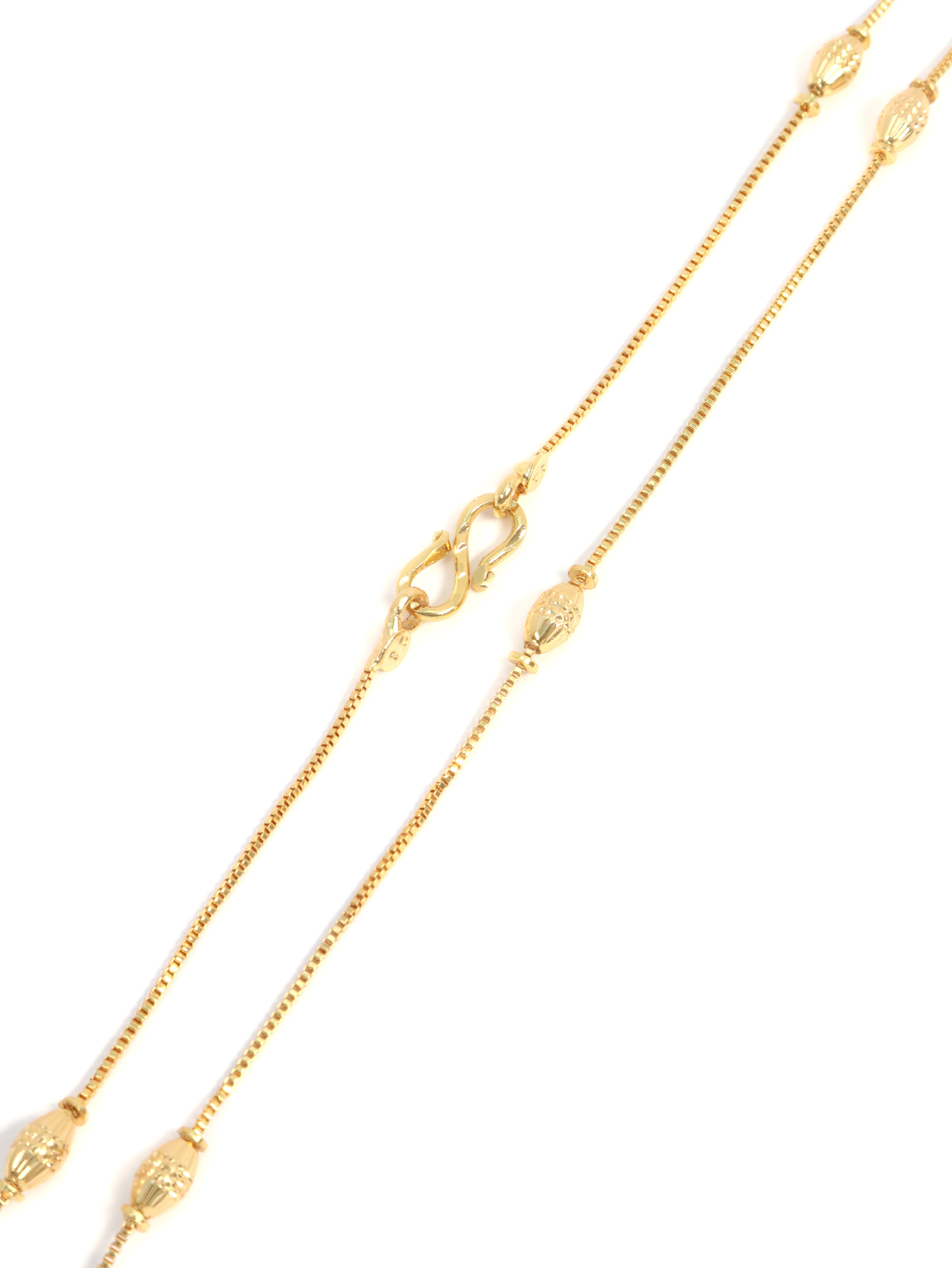 City Girl 24 CT Gold Plated Anti Tarnish 24 inch Copper Chain for Girls and Women.(CN 1617)