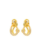 City Girl Cubic Zirconia 24CT Gold Plated Copper Minimalist Musical Note Pendant Set With Mathcing Earrings For Women and Girls.(AD LK SET 004)
