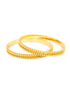 City Girl Traditional Handcrafted Anti Tarnish 24ct Gold Plated Copper Bangle KADA Set For Women and Girls. (2 pcs) (SP 71)
