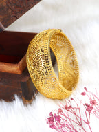 City Girl Traditional Handcrafted Anti Tarnish 24ct Gold Plated Copper Bangle KADA with Screw For Women and Girls. (1 pcs) (CH 003)