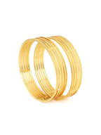 City Girl Traditional Handcrafted Anti Tarnish 24ct Gold Plated Copper Bangle KADA Set For Women and Girls. (2 pcs) (SP 784)