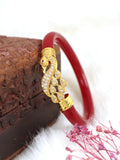 City Girl Bengali 24ct Gold Plated Acrylic Kada Bangle Pola For Girls and Women. (Single Pc) (LB 352R)