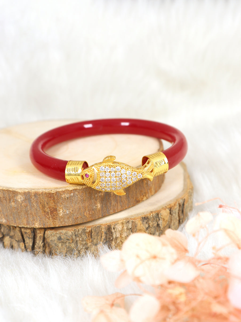 City Girl Bengali 24ct Gold Plated Acrylic Pola Kada Bangle Set For Girls and Women. (2 Pc) (LB 354)