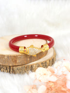 City Girl Bengali 24ct Gold Plated Acrylic Pola Kada Bangle Set For Girls and Women. (2 Pc) (LB 354)