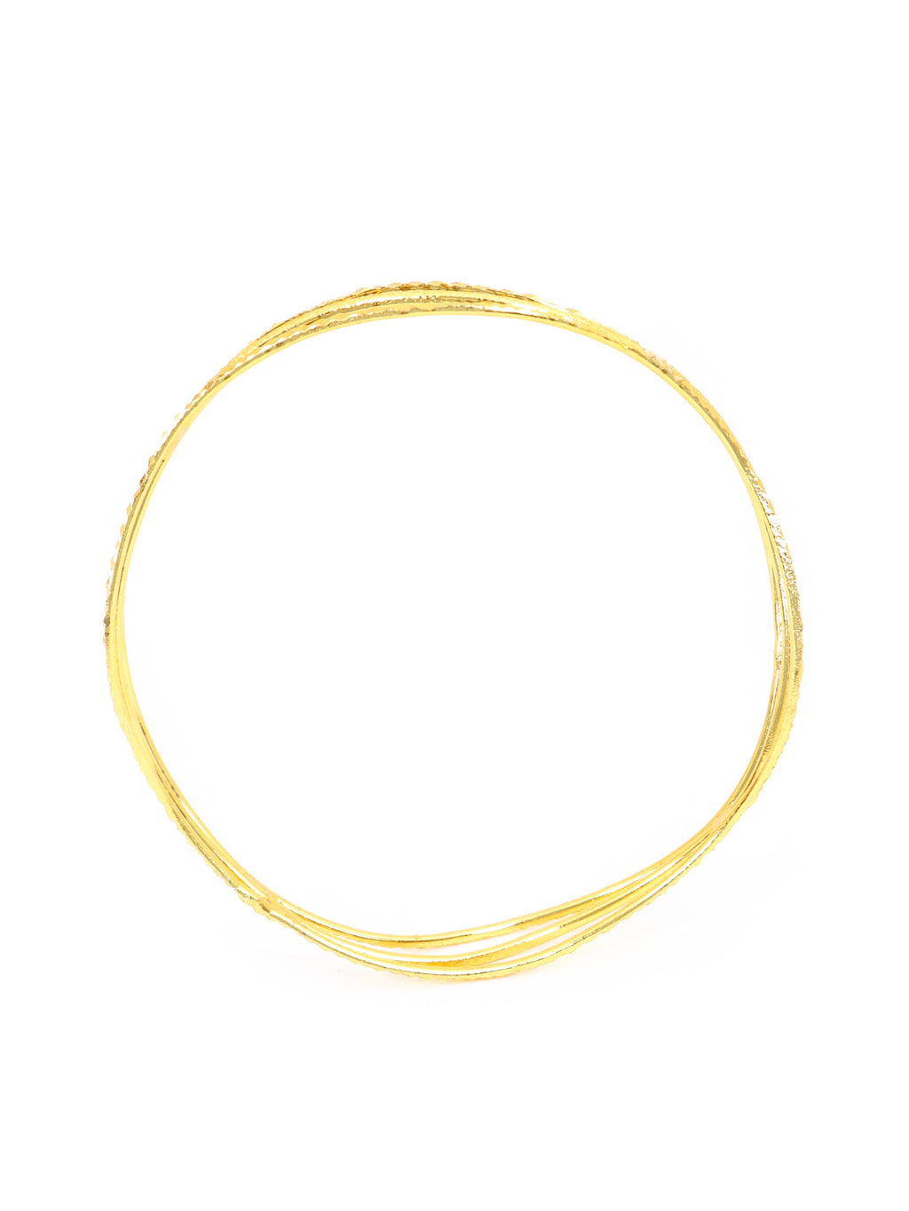 City Girl Traditional Handcrafted Anti Tarnish 24ct Gold Plated Copper Bangle KADA Set For Women and Girls. (2 pcs) (SP 706)
