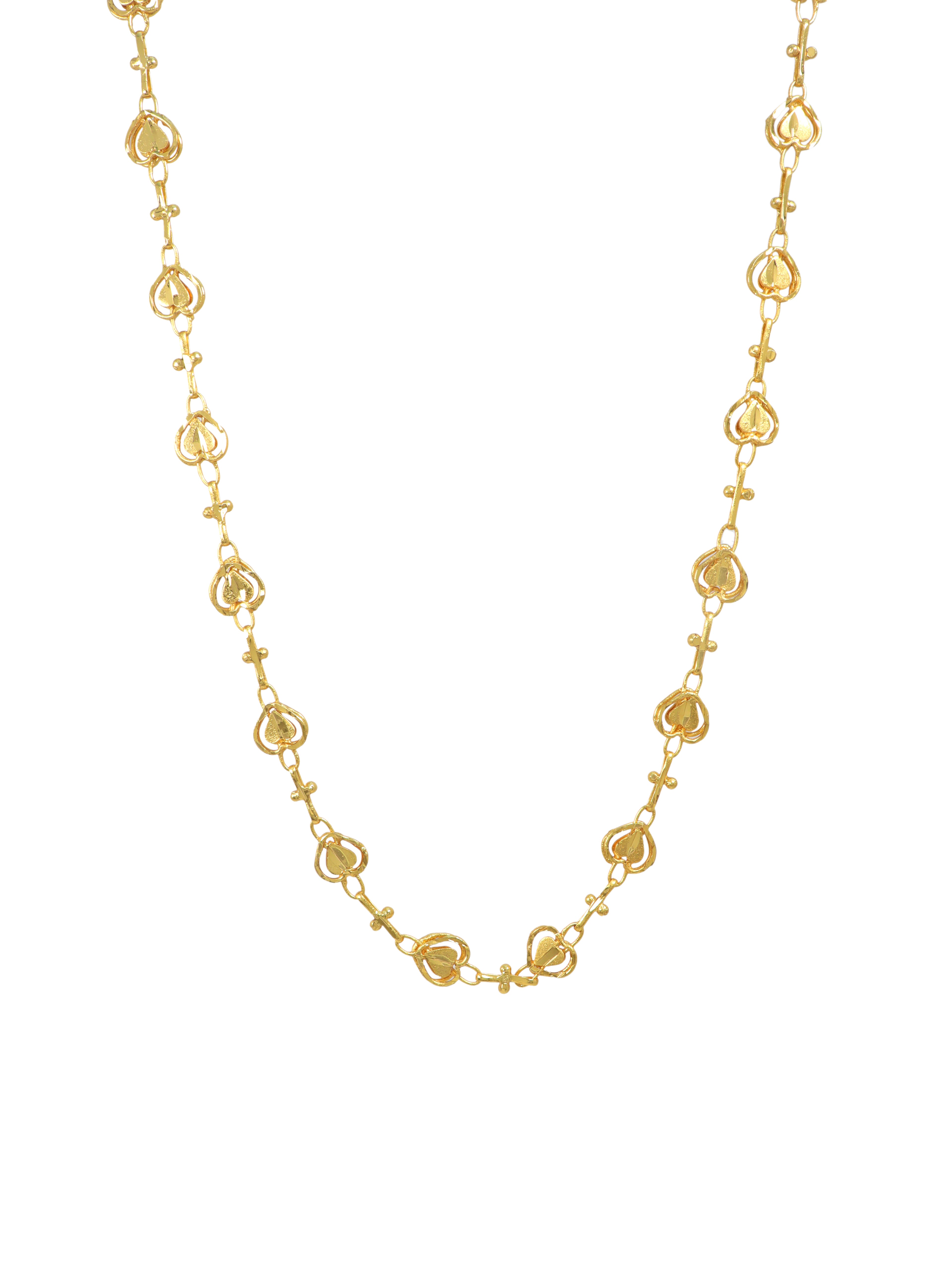 City Girl 24 CT Gold Plated Anti Tarnish 24 inch Copper Chain for Girls and Women.(BGC 005)