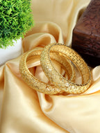 City Girl Traditional Handcrafted Anti Tarnish 24ct Gold Plated Copper Bangle KADA Set For Women and Girls. (2 pcs) (SP 2041)