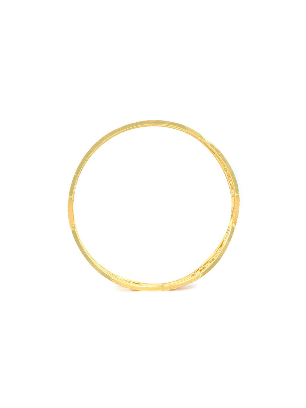 City Girl Traditional Handcrafted Anti Tarnish 24ct Gold Plated Copper Bangle KADA Set For Women and Girls. (2 pcs) (SP 750)