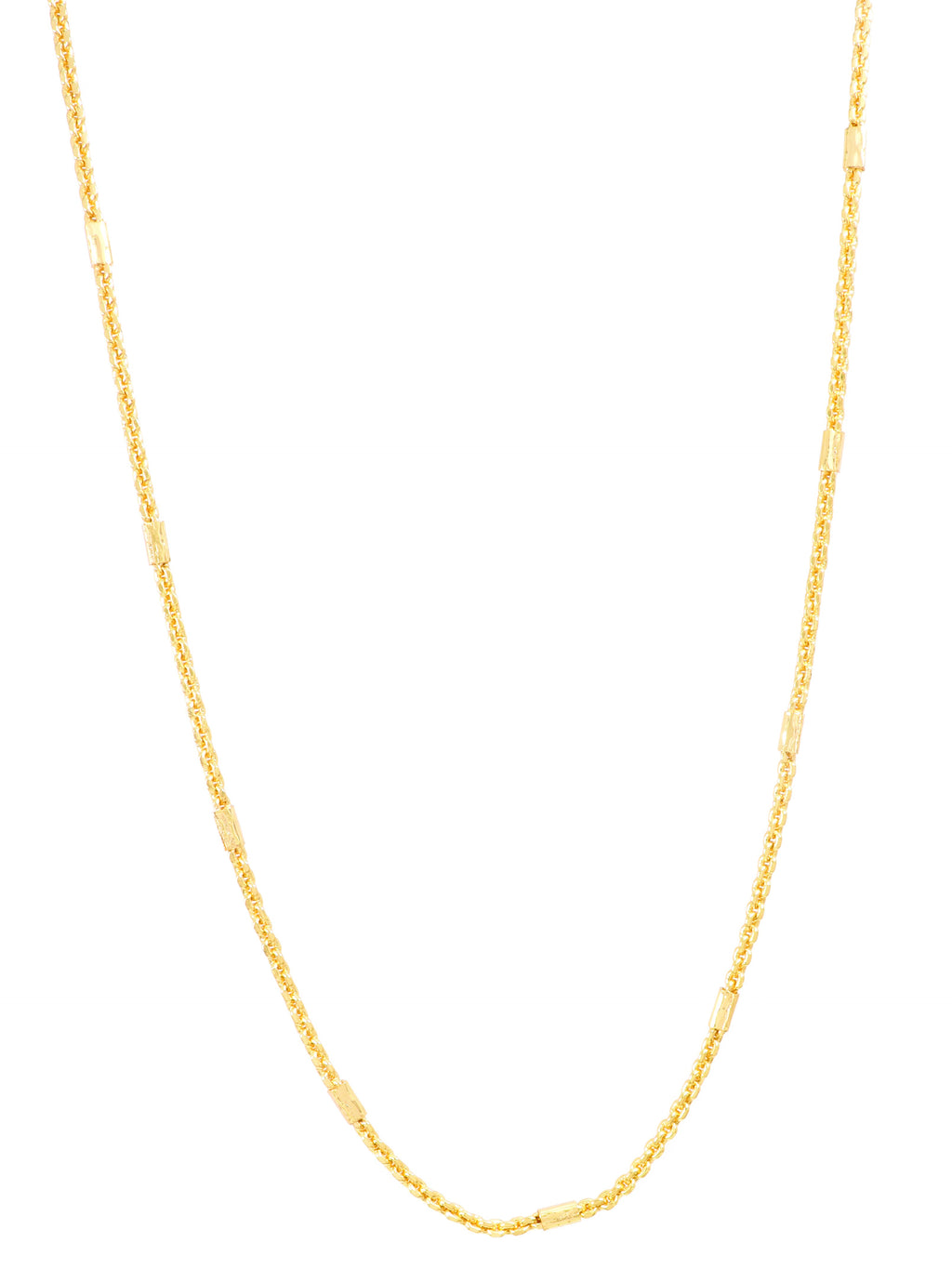 City Girl 24 CT Gold Plated Anti Tarnish 20 inch Copper Chain for Girls and Women.(CN 1156)
