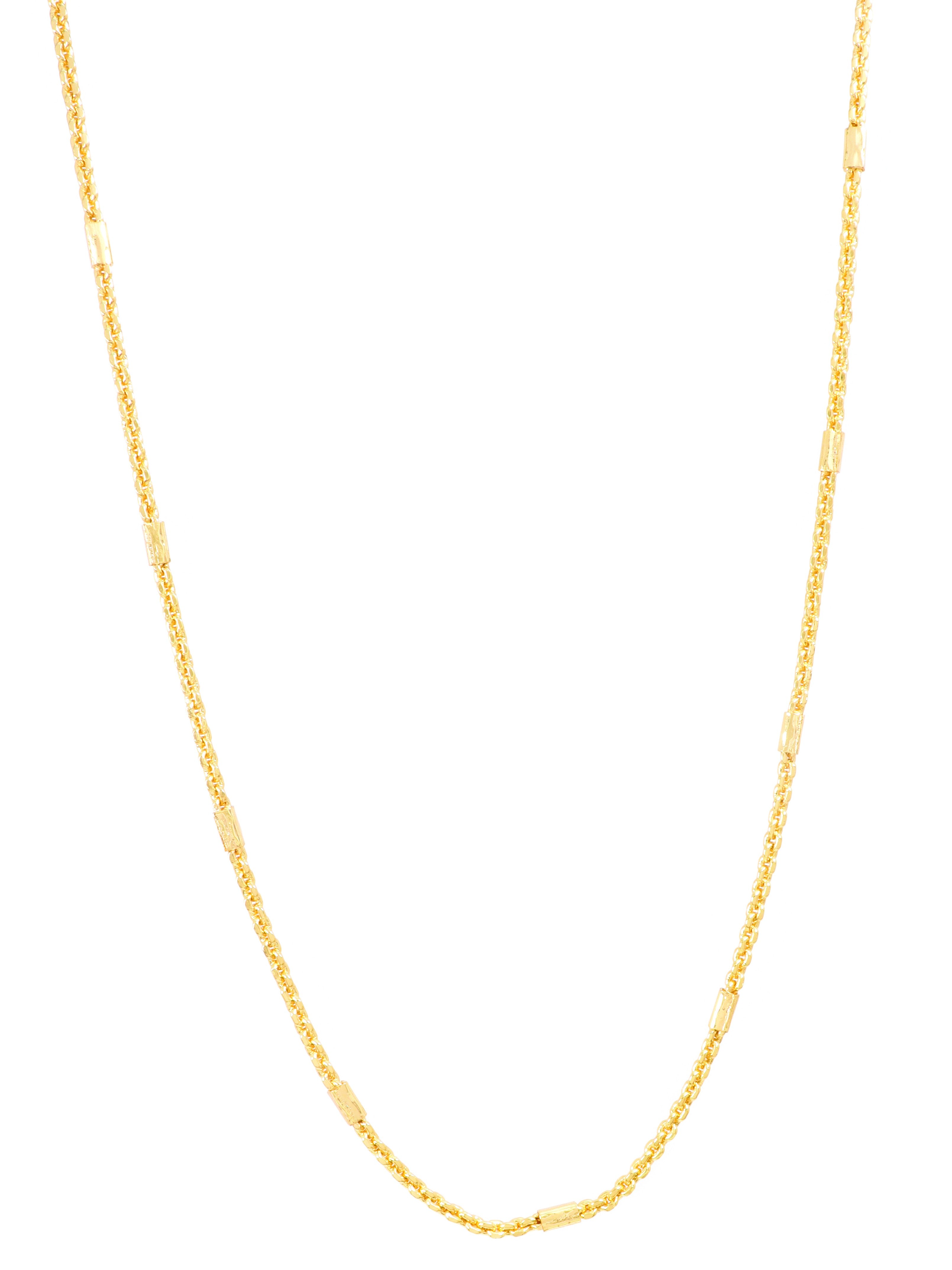 City Girl 24 CT Gold Plated Anti Tarnish 20 inch Copper Chain for Girls and Women.(CN 1156)