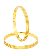 City Girl Traditional Handcrafted Anti Tarnish 24ct Gold Plated Copper Bangle KADA Set For Women and Girls. (2 pcs) (SP 4471)