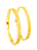 City Girl Traditional Handcrafted Anti Tarnish 24ct Gold Plated Copper Bangle KADA Set For Women and Girls. (2 pcs) (SP 4471)