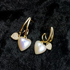 City Girl Cz Stone Mother of Pearl Stainless Steel Anti Tarnish Western Earring.