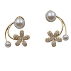 Silver Leaf Grace – CZ Stone Stainless Steel Earrings