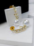 Pearl Drop Elegance – Stainless Steel Western Earrings