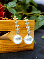 Pearl Drop Elegance – Stainless Steel Western Earrings