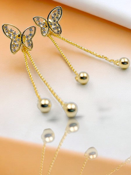 Butterfly Bliss – Anti-Tarnish Gold Earrings