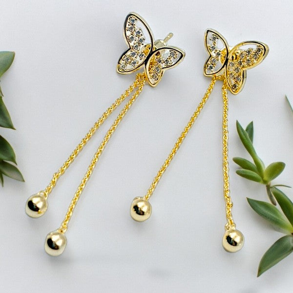 Butterfly Bliss – Anti-Tarnish Gold Earrings