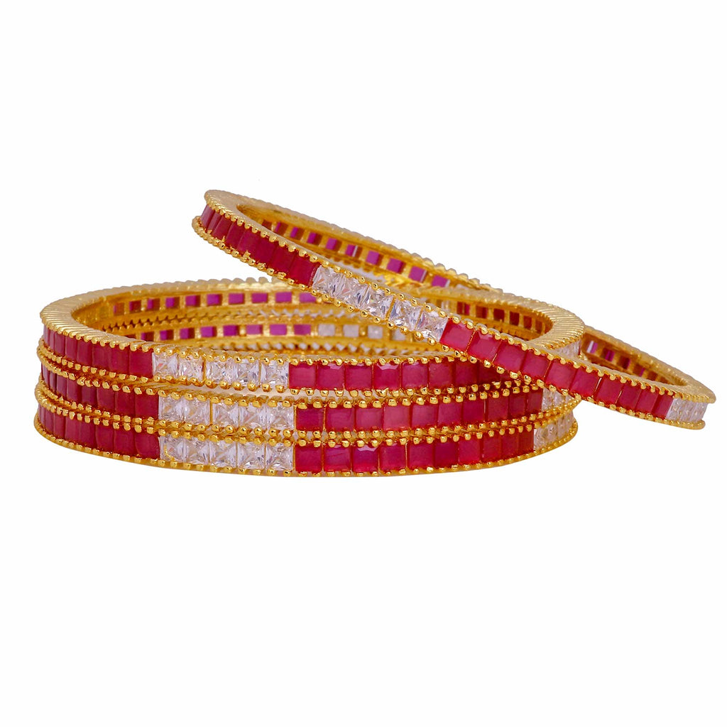 American Diamond Bangle – Eternia Collection (Pack of 4)