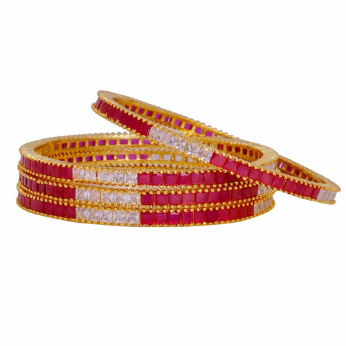American Diamond Bangle – Eternia Collection (Pack of 4)