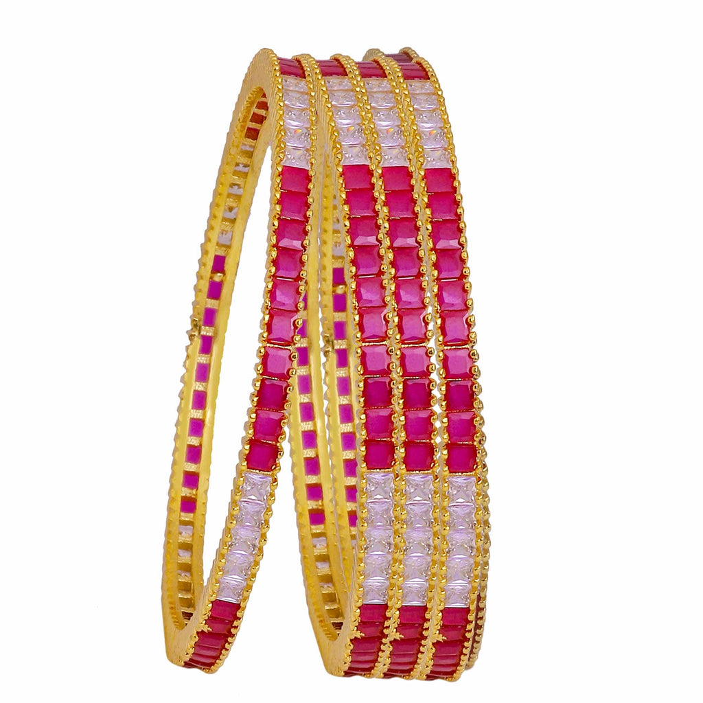 American Diamond Bangle – Eternia Collection (Pack of 4)