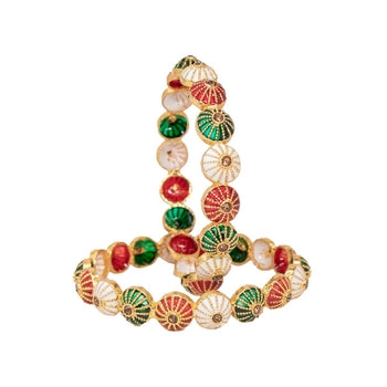 City Girl Elegant Bridal Screw Kada Bangle – 24ct Gold-plated Manikya Design for Women & Girls