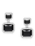 American Diamond Rhodium Plated Premium CZ Classic Stud Earrings – Signature Edition