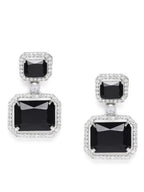American Diamond Rhodium Plated Premium CZ Classic Stud Earrings – Signature Edition