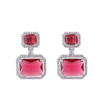 American Diamond Rhodium Plated Premium CZ Classic Stud Earrings – Signature Edition
