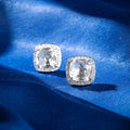 American Diamond Rhodium Plated Earrings Studs with Hydro CZ Stone – Round Cut