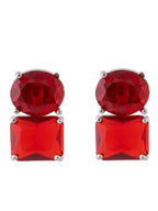 American Diamond Rhodium Plated Princess Cut Earrings With Hydro CZ Stone Earrings With Hydro CZ Stone