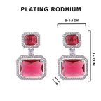 American Diamond Rhodium Plated Premium CZ Classic Stud Earrings – Signature Edition