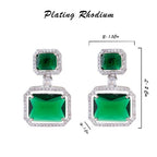 American Diamond Rhodium Plated Premium CZ Classic Stud Earrings – Signature Edition