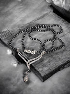 City Girl AD Rhodium Plated Divine Spark Mangalsutra Set with Earrings & Chain for Women & Girls