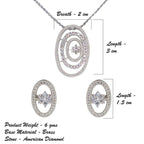City Girl AD Brass Royal Bloom Pendant Set