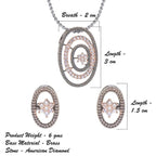 City Girl AD Brass Royal Bloom Pendant Set