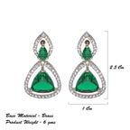 City Girl Brass Rhodium-Plated Radiant Triangle CZ Tops