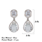 City Girl Brass American Diamond Rhodium Plated Petal Glow Tops