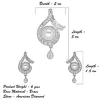 City Girl AD Brass Regal Essence Pendant Set With Pearl