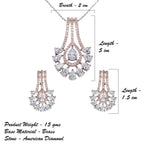City Girl AD Brass Royal Grace Pendant Set
