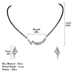 City Girl AD Rhodium Plated Celeste Shine Mangalsutra Set with Earrings & Chain for Women & Girls