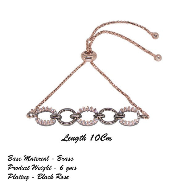 City Girl AD Brass Gold-Plated Bracelet – Traditional Bridal Style with Adjustable Chain