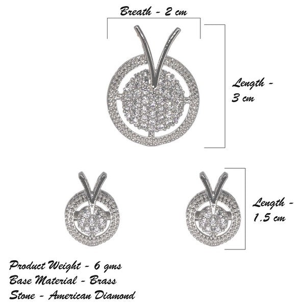 City Girl AD Brass Radiant Noor Pendant Set