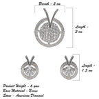 City Girl AD Brass Radiant Noor Pendant Set