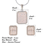 City Girl AD Brass Rhodium Plated Pendant Set