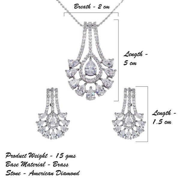 City Girl AD Brass Royal Grace Pendant Set