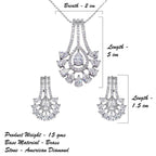 City Girl AD Brass Royal Grace Pendant Set