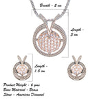 City Girl AD Brass Radiant Noor Pendant Set