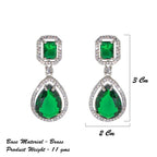 City Girl Brass American Diamond Rhodium Plated Petal Glow Tops