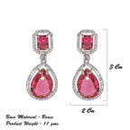 City Girl Brass American Diamond Rhodium Plated Petal Glow Tops
